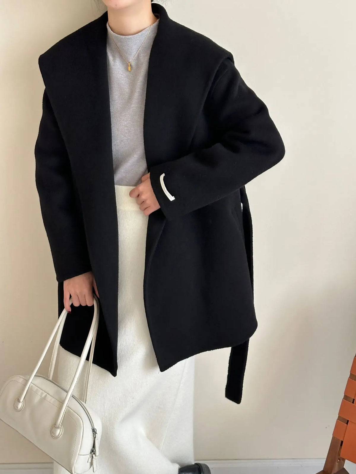 Manteau Kimono à Grand Col Bohème