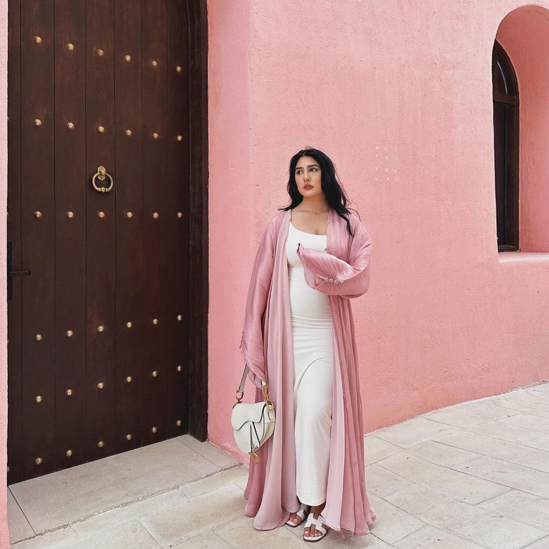 Kimono Abaya Long Rose Élégante