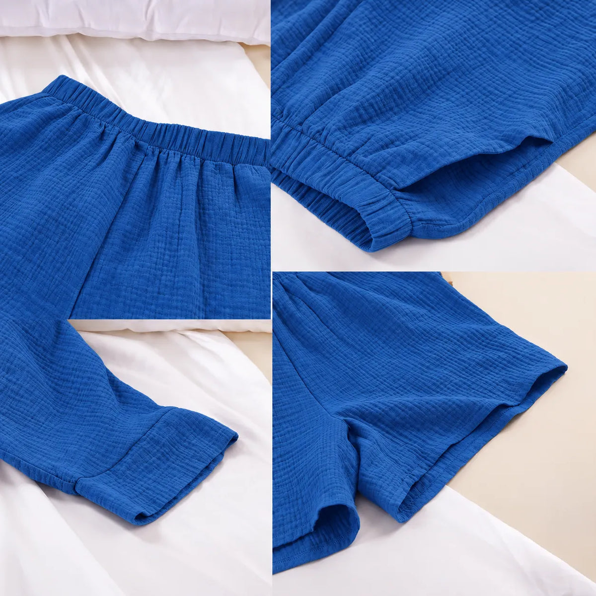 Pyjama Femme Bleu Marine Short