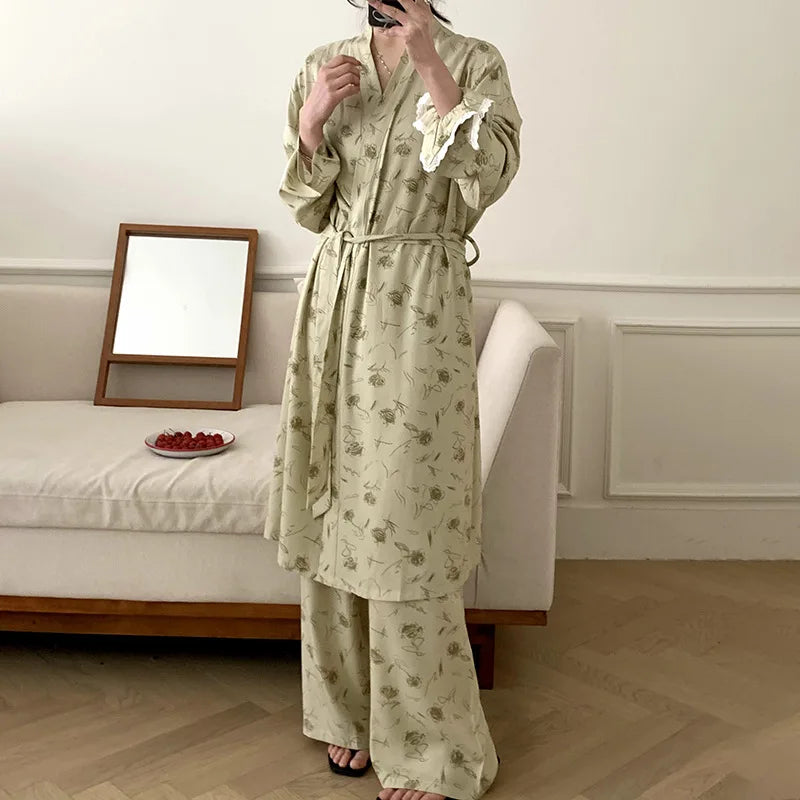 Pyjama Kimono Vert Doux