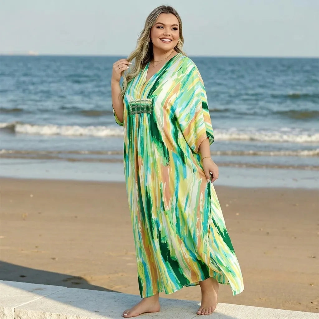 Robe Kimono Bohème Verte Stylé
