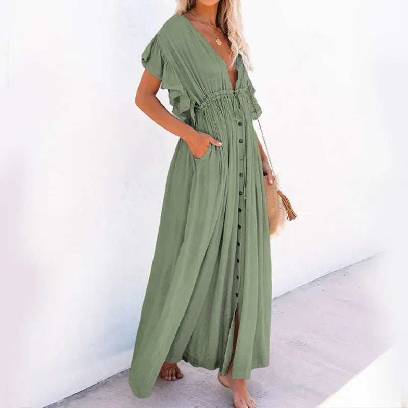 Robe Kimono Estivale Verte Design