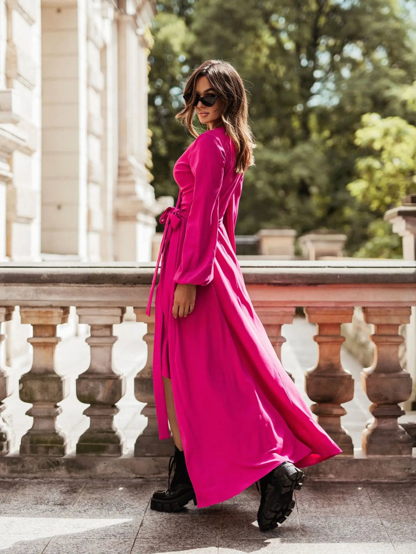 Robe Kimono Fuchsia Design légère