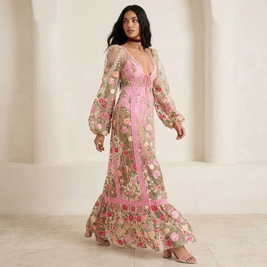 Robe Kimono Rose