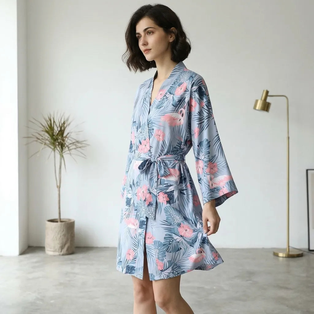 Robe avec Manche Kimono Court
