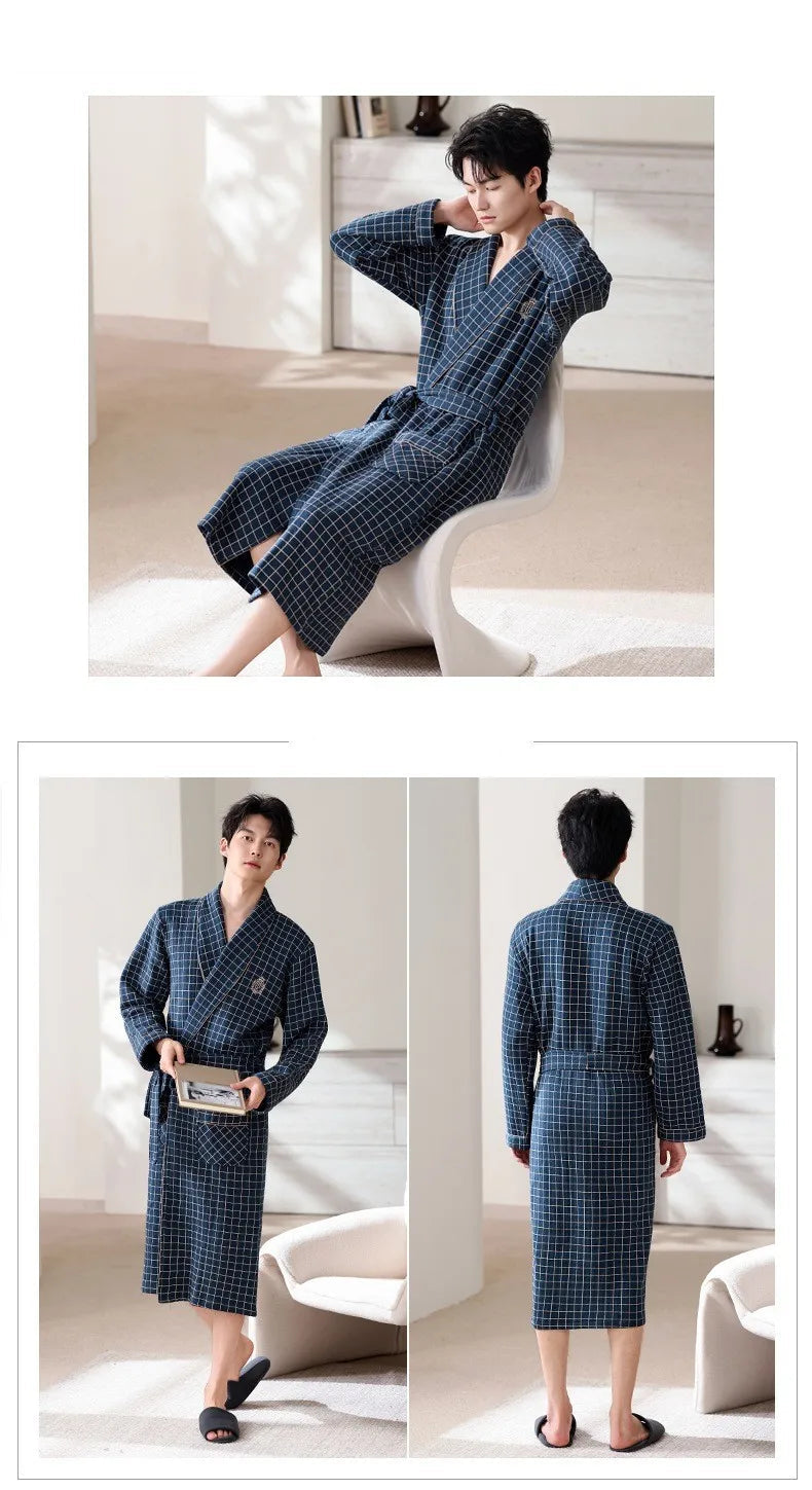 Robe de Chambre Longue Chaude Homme stylé