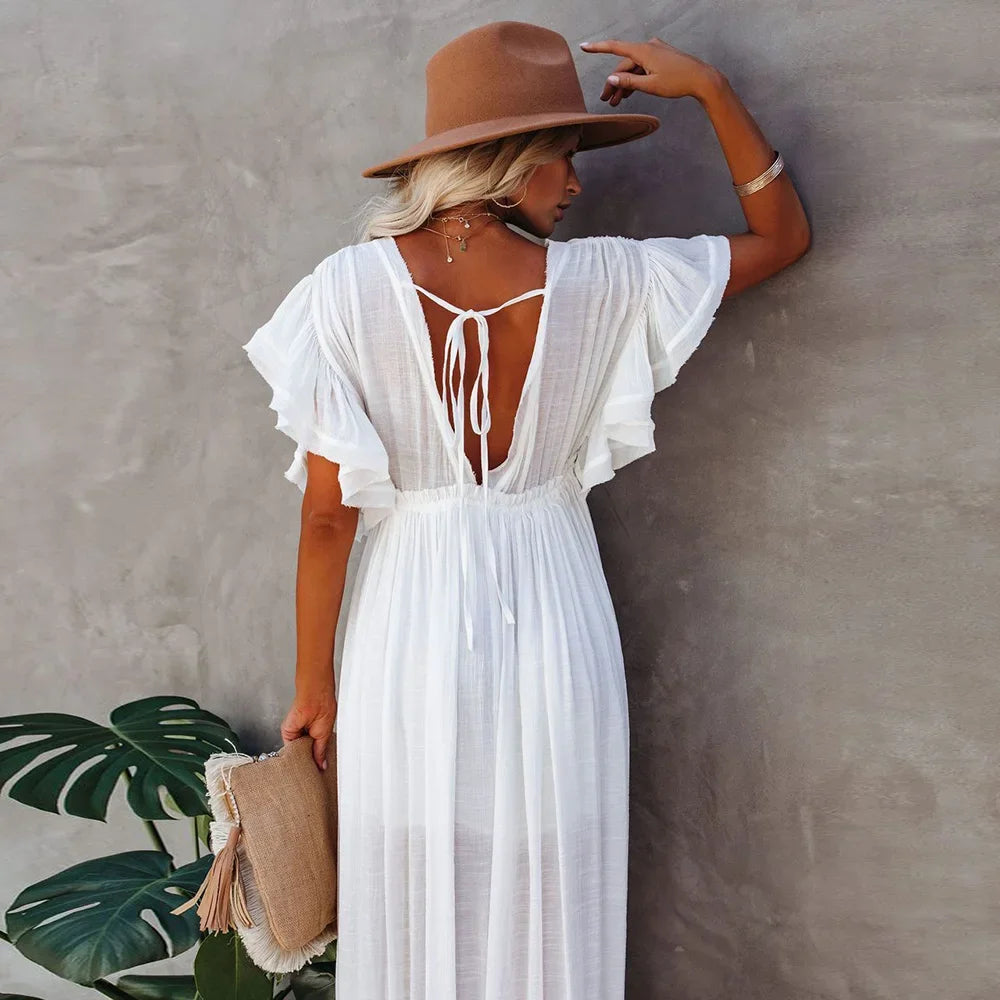 Robe de Plage Style Kimono femme