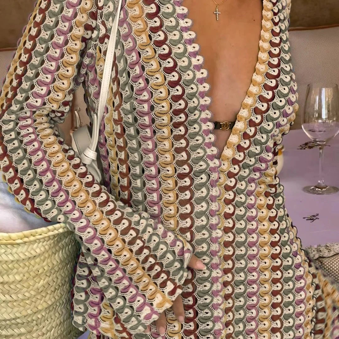 Robe de Plage Verte Stylée Design