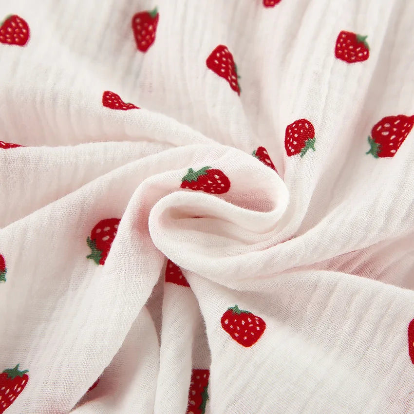 Petite Robe Kimono en Coton fraise
