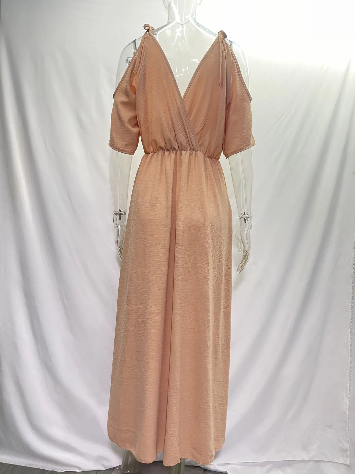 Robe Kimono à Manches Dénudées beige