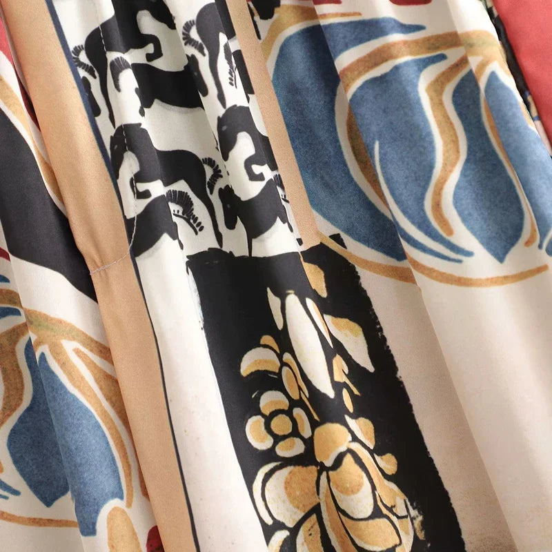 Kimono de Plage Chic à Imprimés coloré