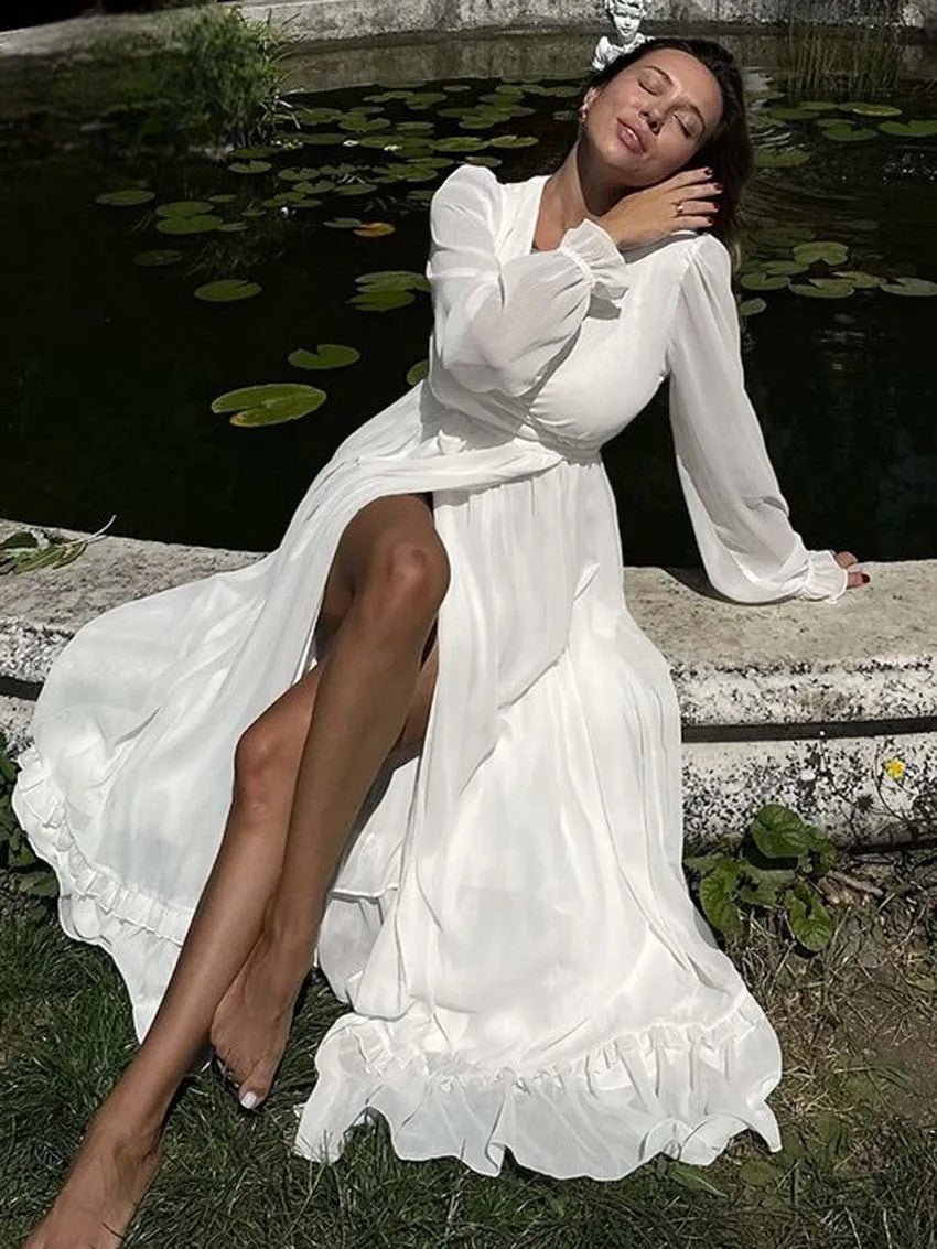 Robe Kimono Blanche Élégante