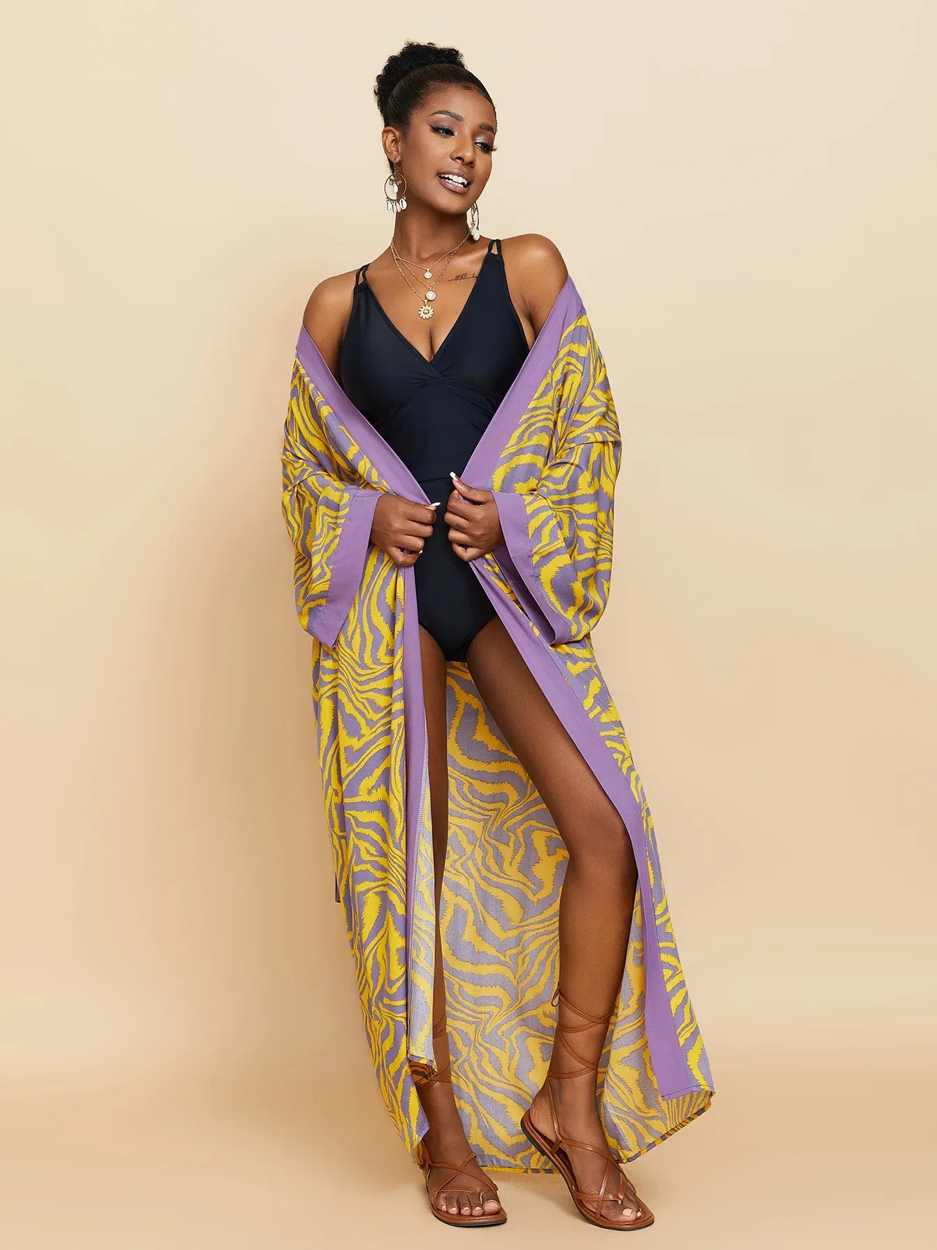 Kimono Femme en Pagne Stylé