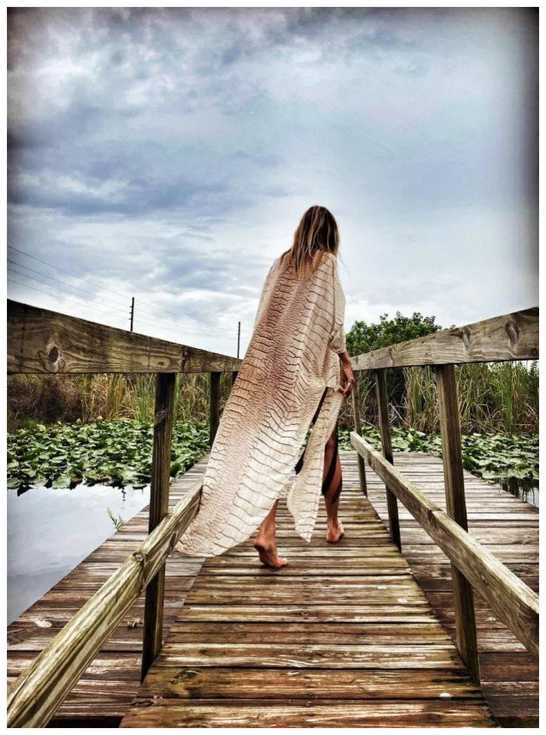Robe Kimono Mi Longue Élégant