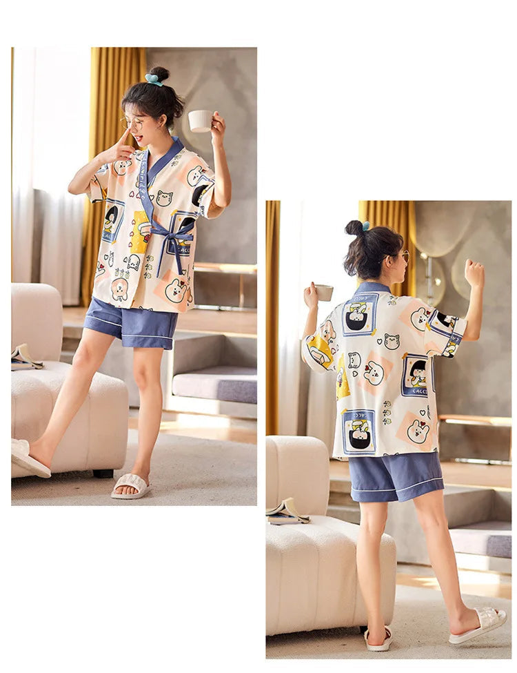 Pyjama Kimono Femme Stylé Mignon