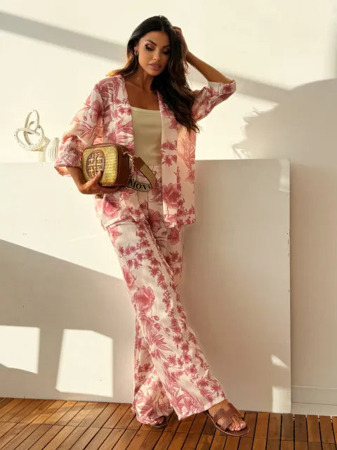 Ensemble Kimono d’Été Rouge