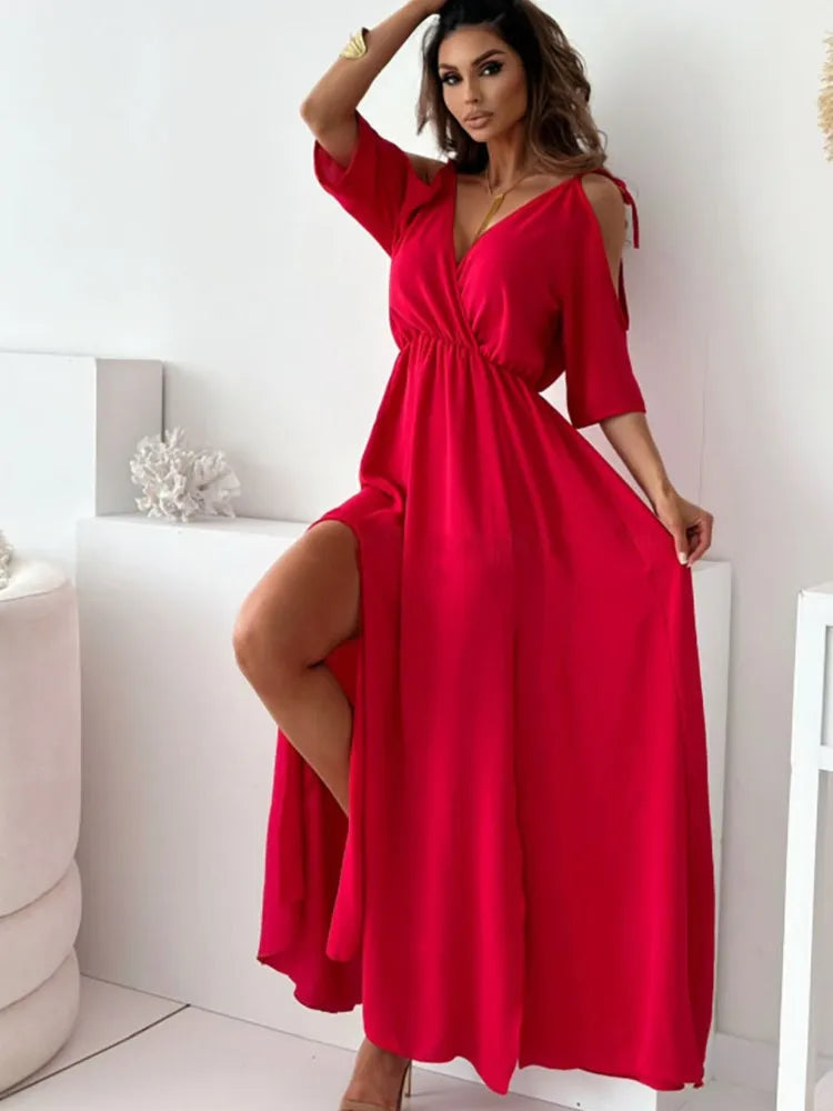Robe Kimono à Manches Dénudées femme
