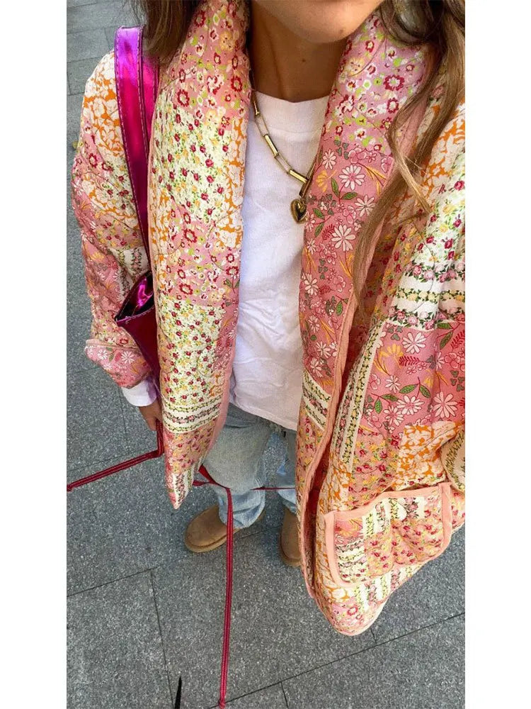 Veste Kimono Fleurie Chaude Chic