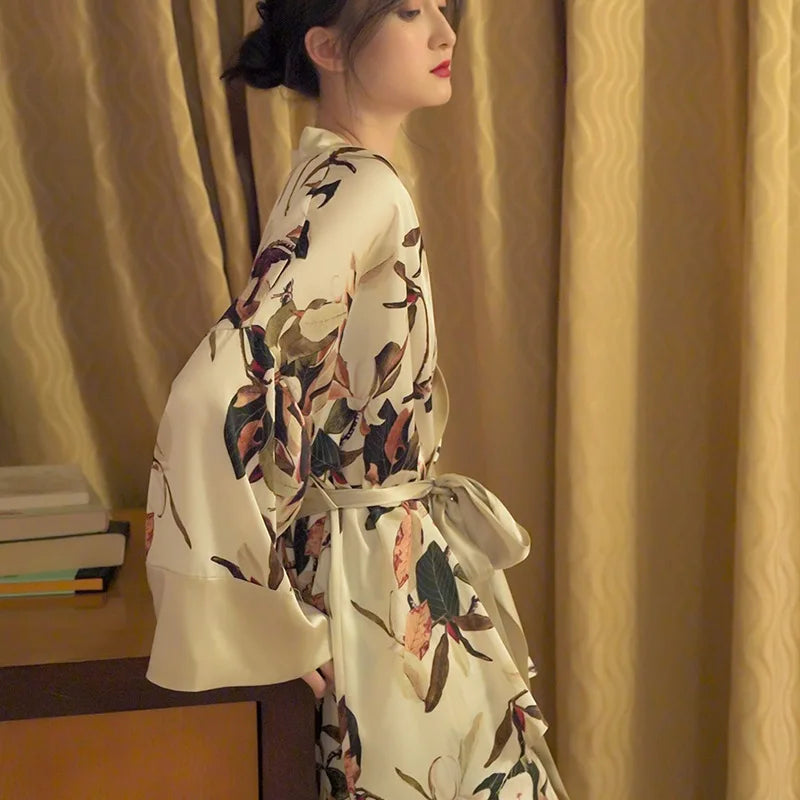 Pyjama Kimono élégant col en V