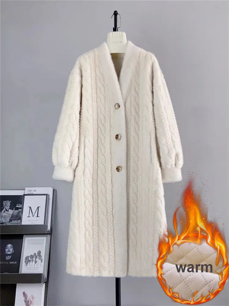 Manteau Style Kimono Doublé Chaud tendance