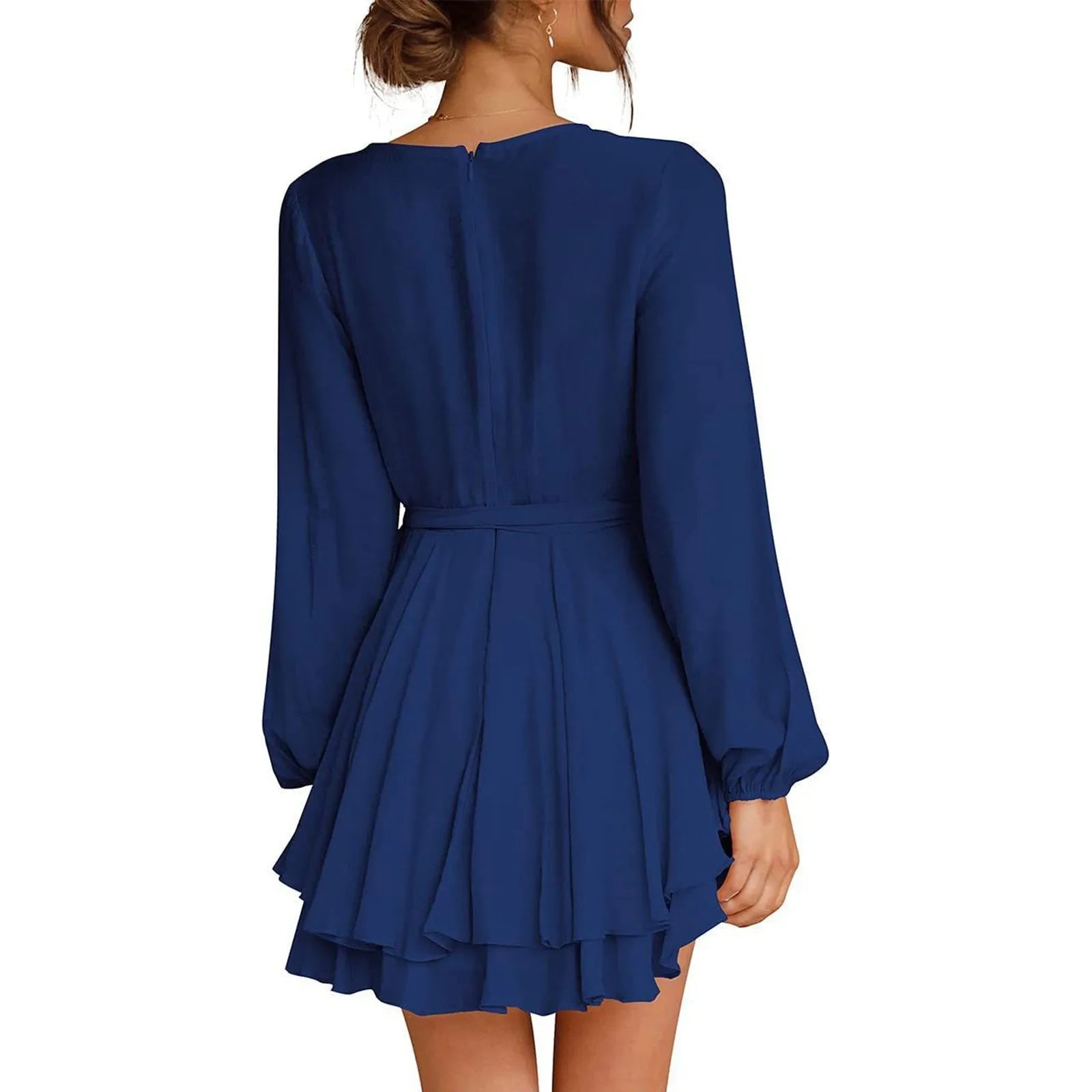 Navy Blue Kimono Robe Dos