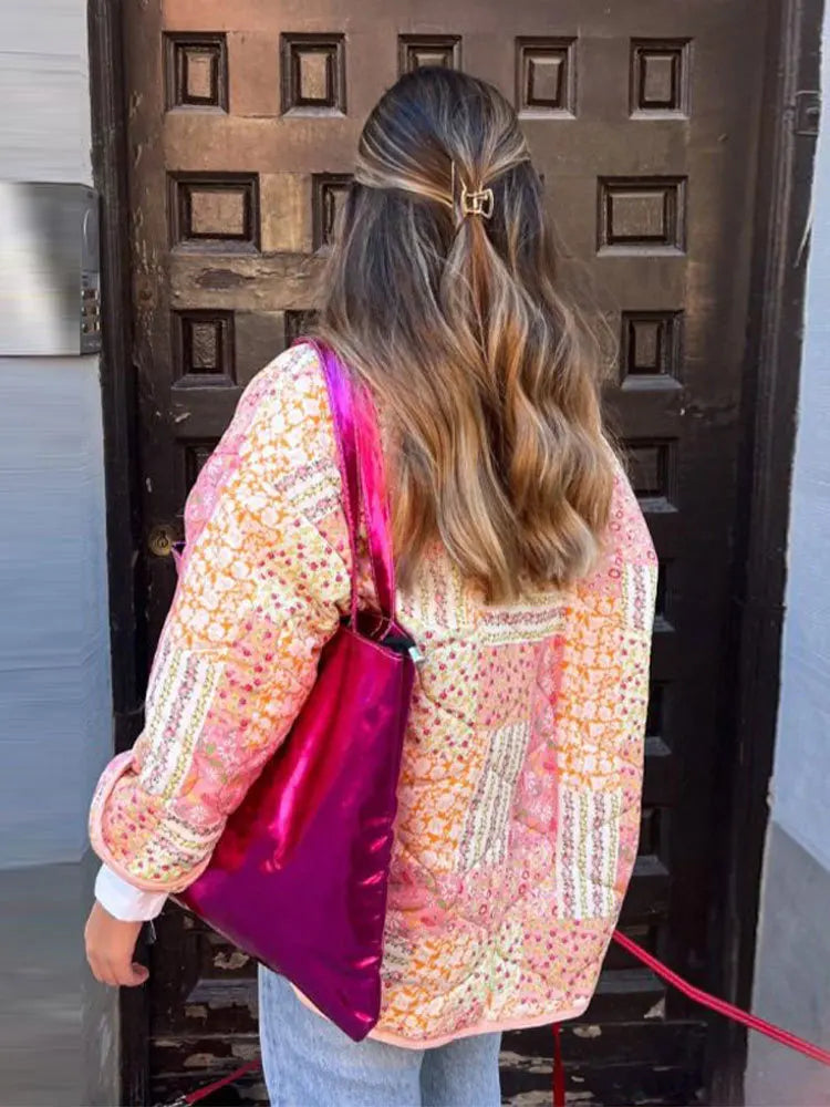 Veste Kimono Fleurie Chaude Minimaliste