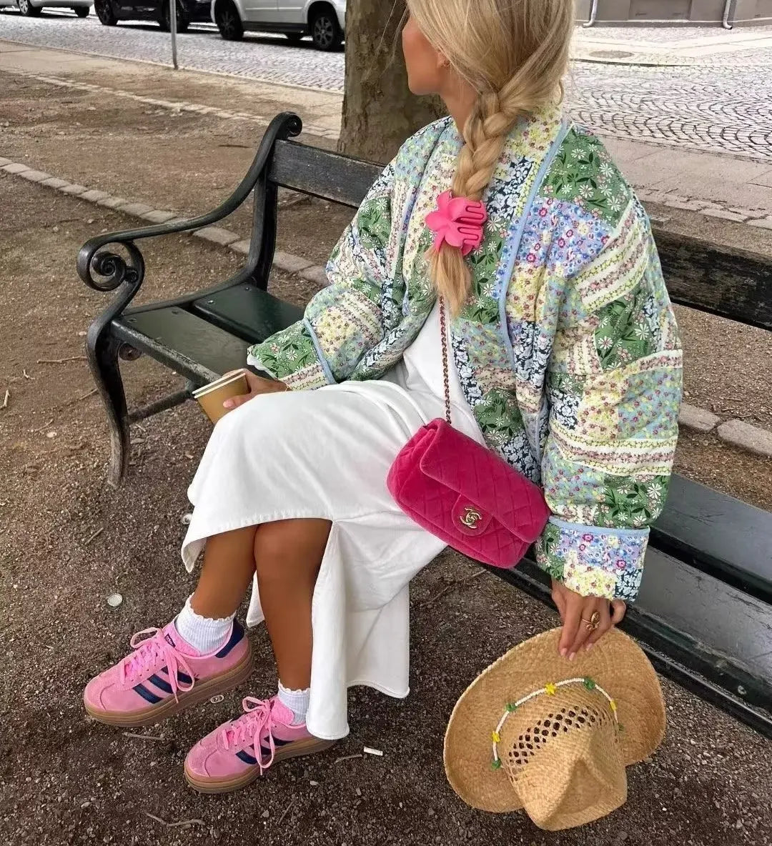 Veste Kimono Fleurie Chaude Moderne