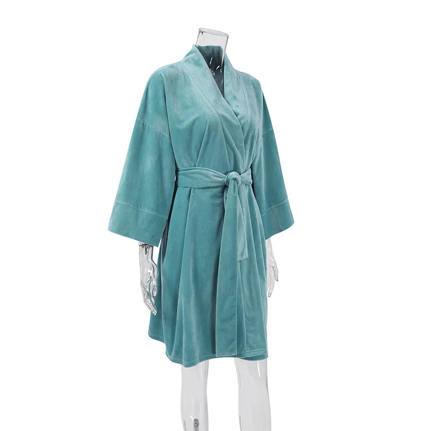 Peignoir Kimono Effet Velouté confortable