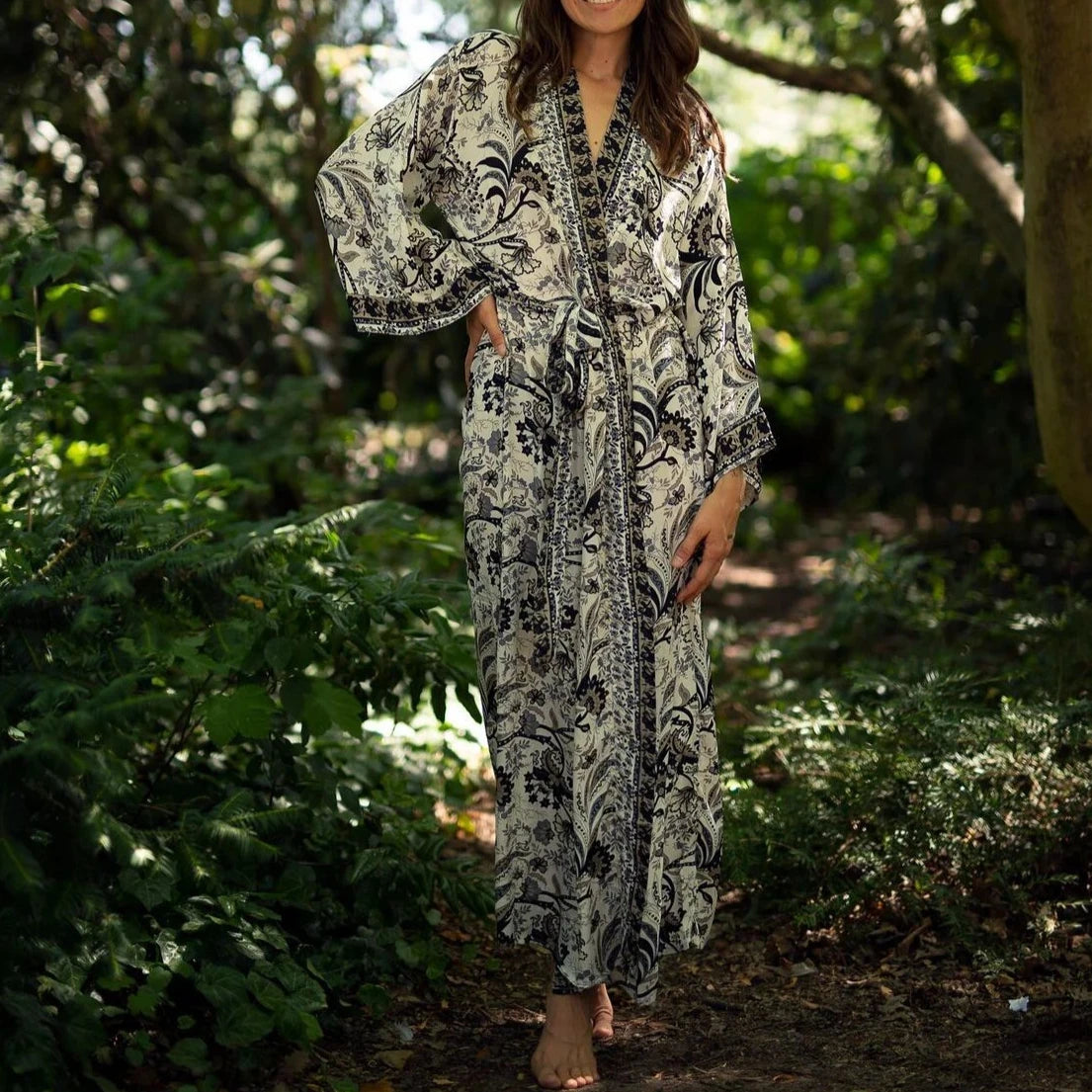 Robe Kimono Soie Soyeux