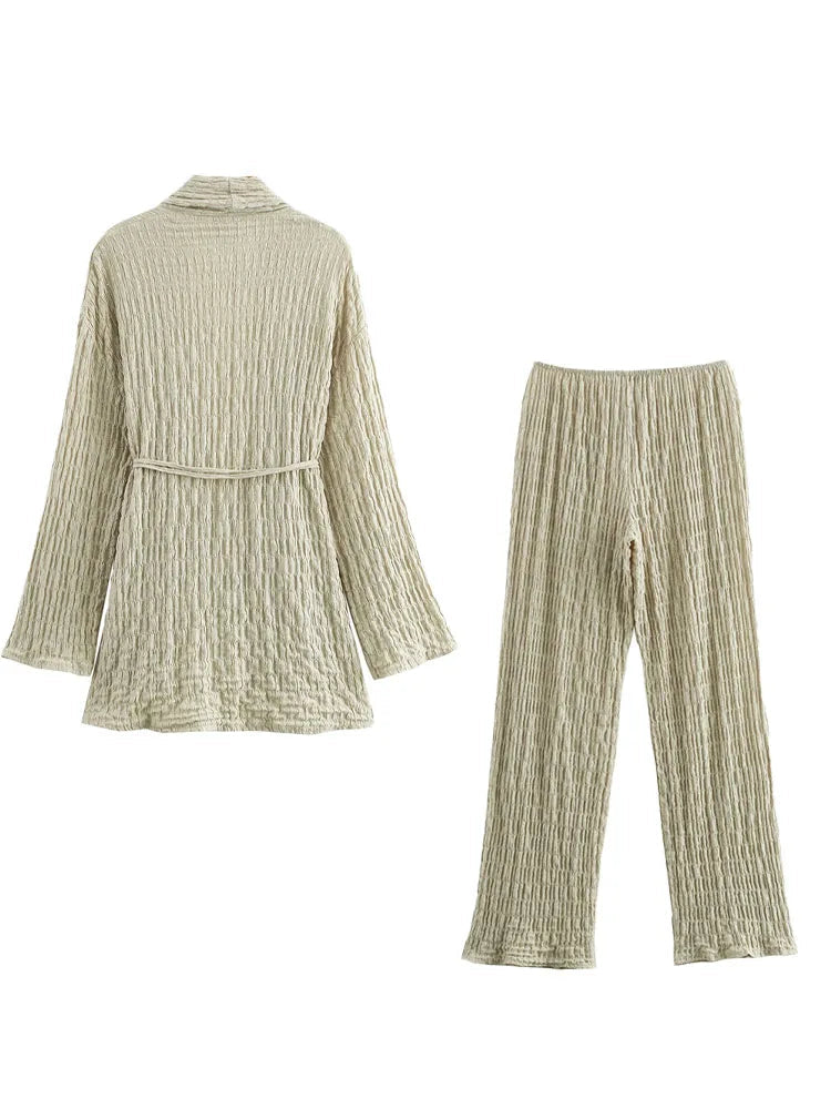 Ensemble Kimono Plissé Élégant Confortable