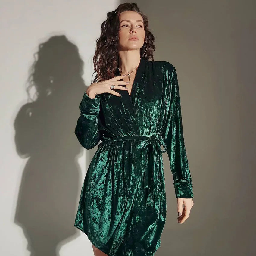 Kimono Satin Polaire Vert