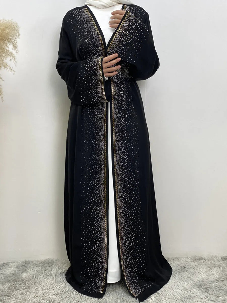 Abaya Kimono Pailletée Noir