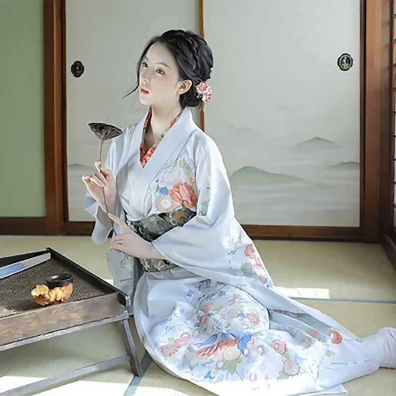 Kimono Japonais Traditionnel Ample Blanc