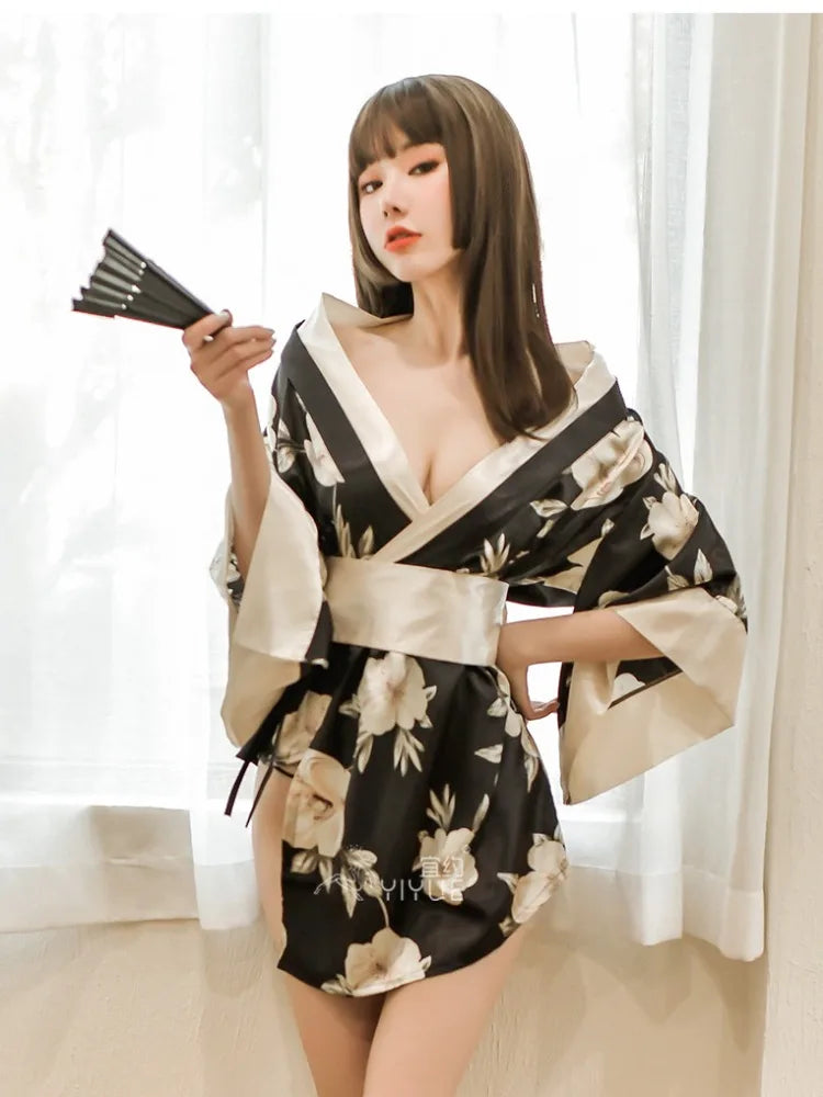 Kimono de Nuit Court Sexy femme