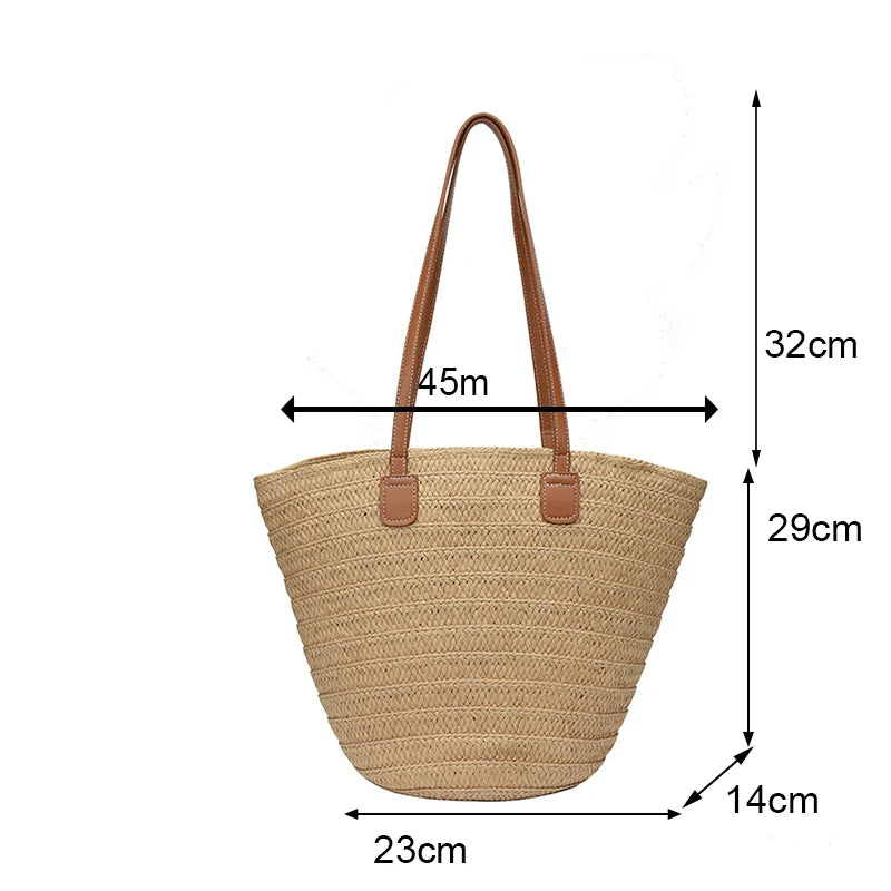 Sac Fourre-tout en Paille Stylé