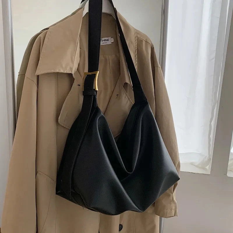 Sac Porté Epaule Minimaliste Noir