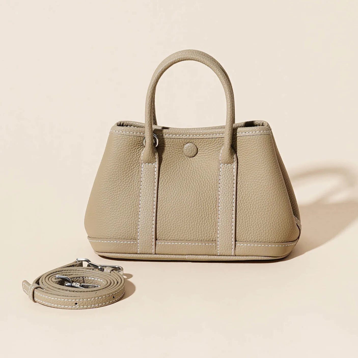 Sac en Cuir Femme Gris