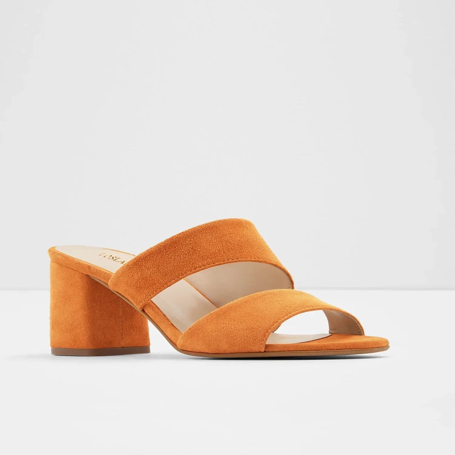 Sandales Légères à Talon Carré Orange