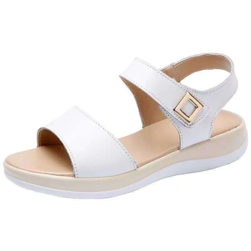 Sandales Minimaliste à Plateforme Blanc