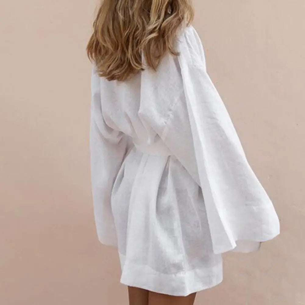 Robe Kimono Blanche Légère simple