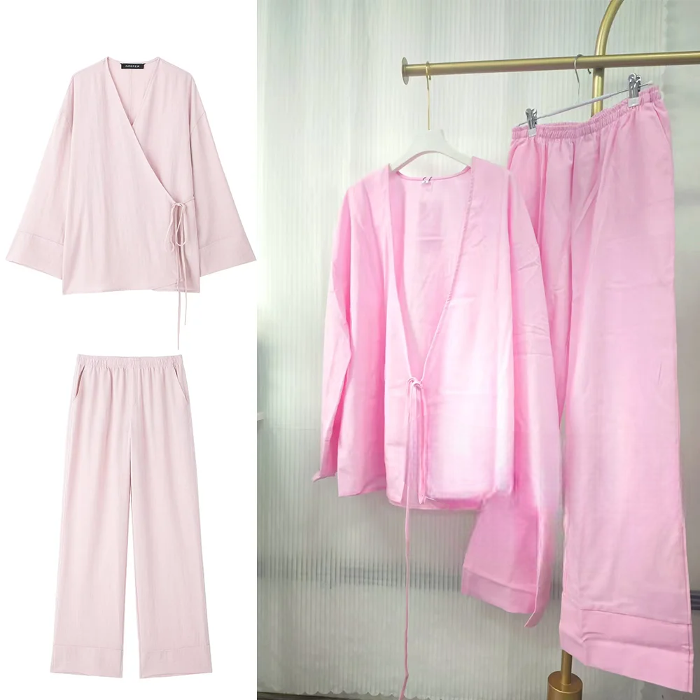 Ensemble Kimono Rose Décontracté