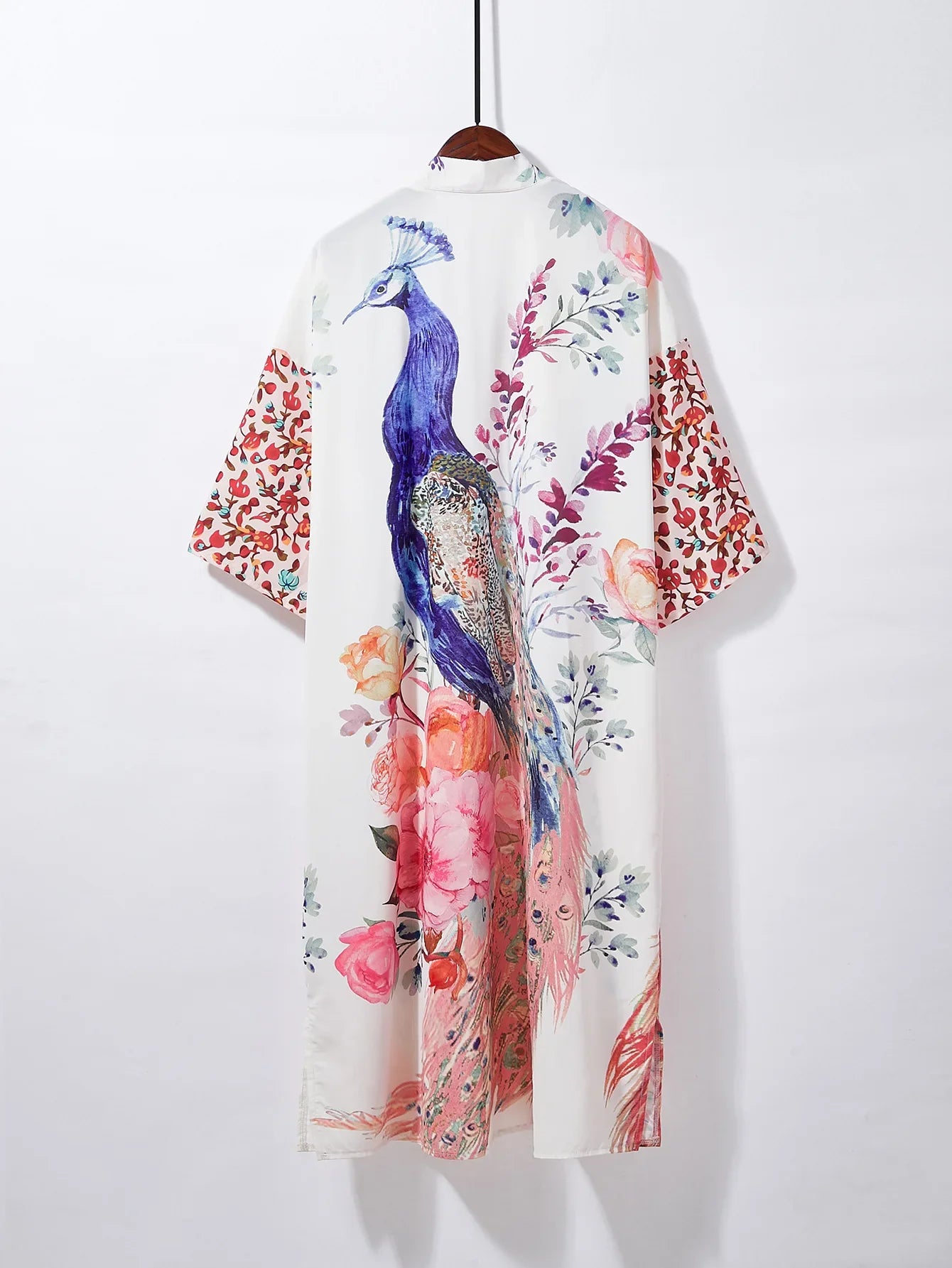 Kimono de Plage Style Vintage Blanc été