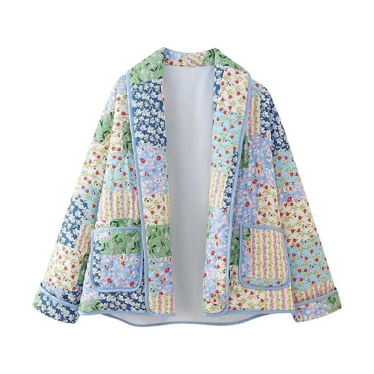 Veste Kimono Fleurie Chaude Raffiné