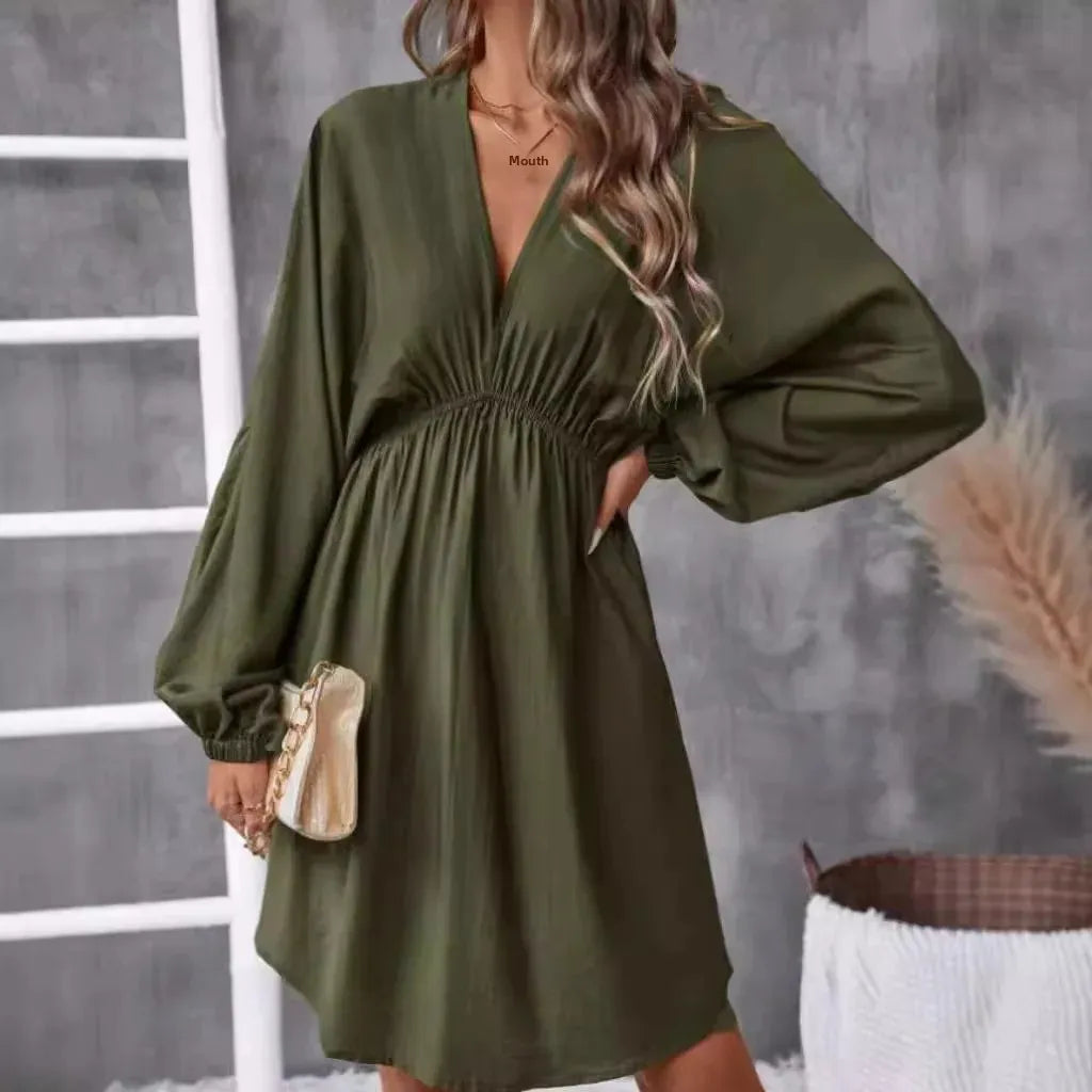 Robe Kimono Tendance Verte Olive femme