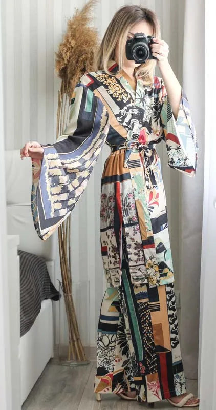 Kimono de Plage Chic à Imprimés tendance