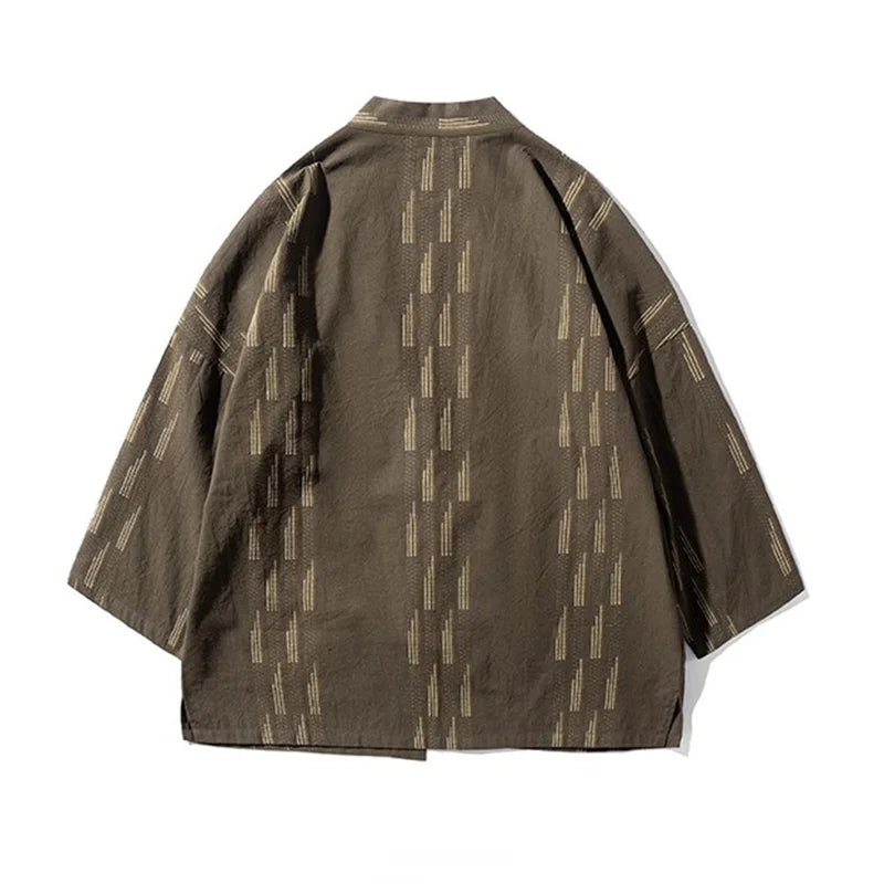 Veste Kimono Ample Brun Design
