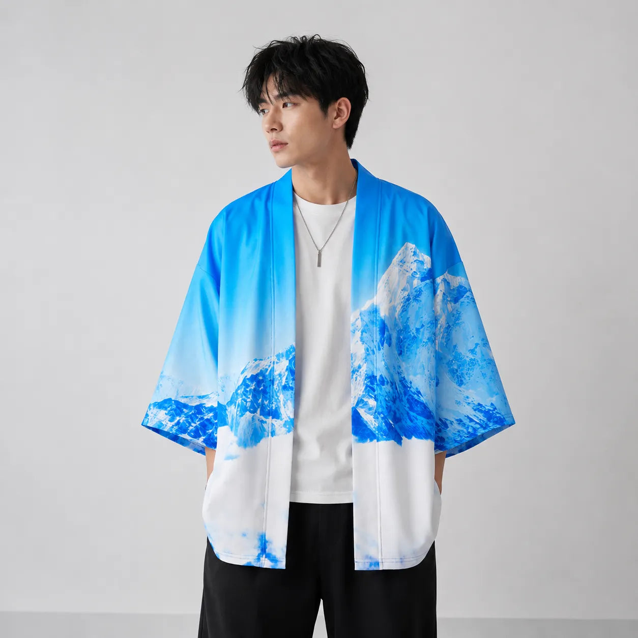 Veste Kimono Court Montagne