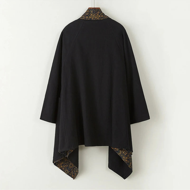 Veste Kimono Homme Noire Double Face Stylé
