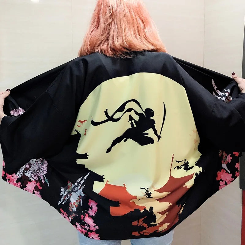 Veste Kimono Japonais Ninja court