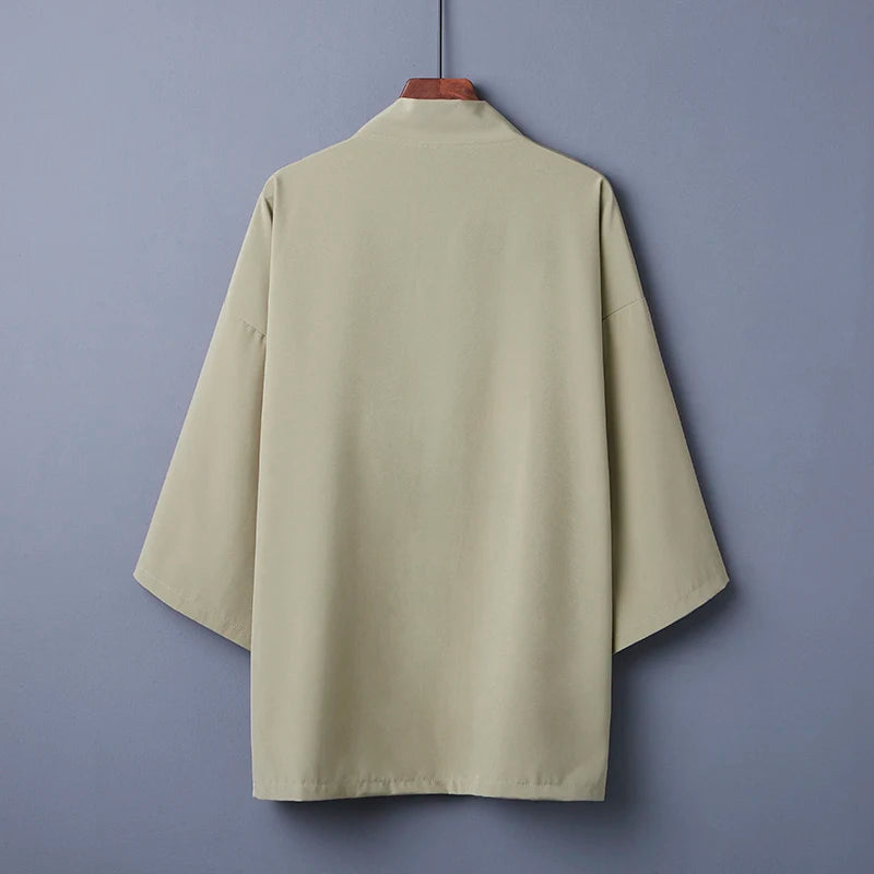 Veste Kimono Épurée Vert